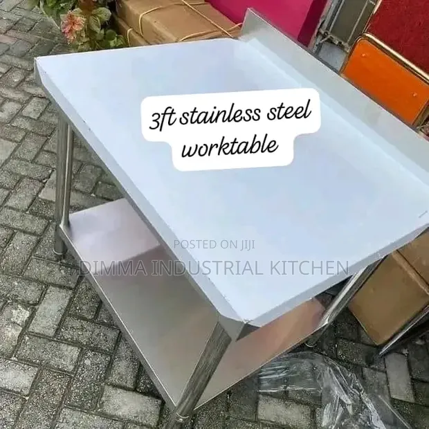 3ft Working Table with Backsplash - Brand New - 1
