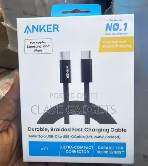 Anker 6ft 240W Braided USB-C Cable
