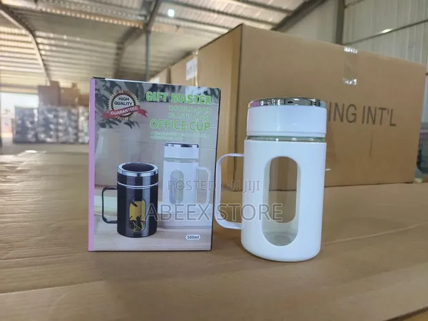 Double Layer Plastic Glass Office Cup - 1
