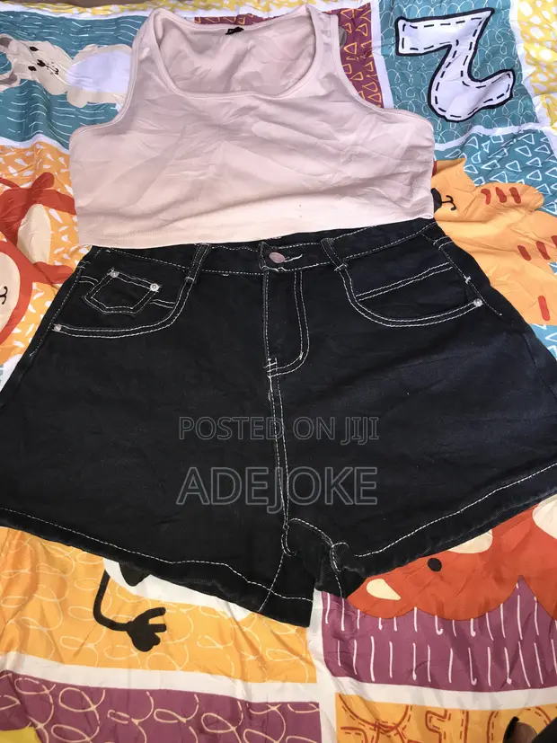 Thrift Denim Shorts - Light Blue - 1