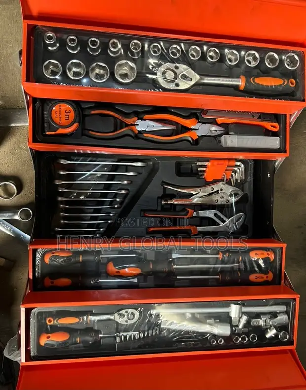 85-Piece Professional Tool Set tare da Akwatin Kayayyakin Karfe - 1