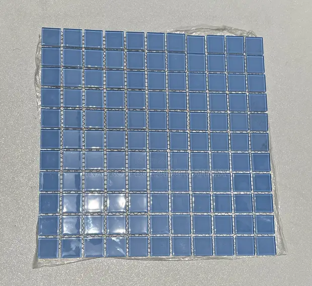 Light Blue Glass Pool Mosaic Tiles - 1
