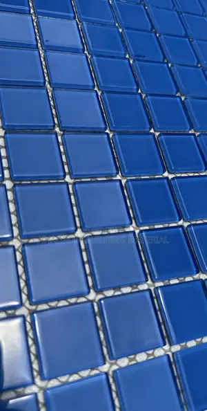 Mid Blue Glass Pool Mosaic Tiles