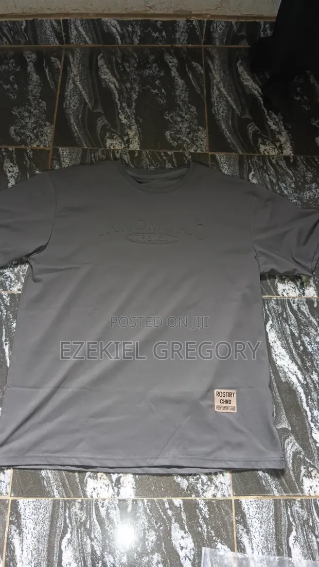 Grey IKNOMOKO Embossed Oversized T-Shirt - 1