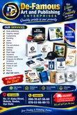 De-Famous Art & Publishing: Printing, Zane Zane & Branding - 1