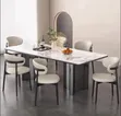 Home Interiors Ceramic Dining Table with 6 Chairs - 2