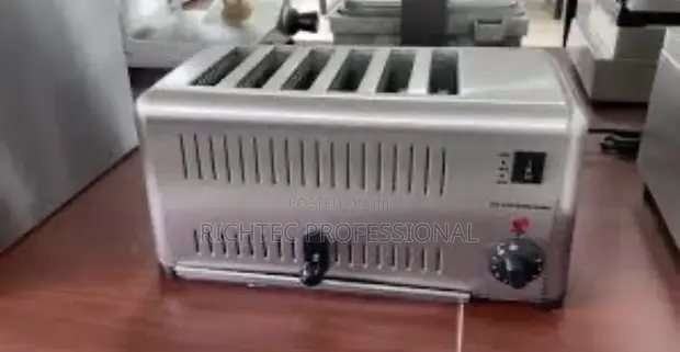 Commercial 6-Slice Stainless Steel Electric Bread Toaster - 1