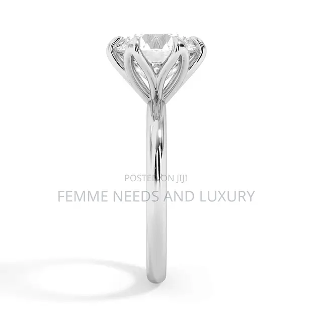 Moissanite Sterling Silver Ring - Size 7 - 1