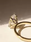 Moissanite Sterling Silver Ring - Size 7 - 3