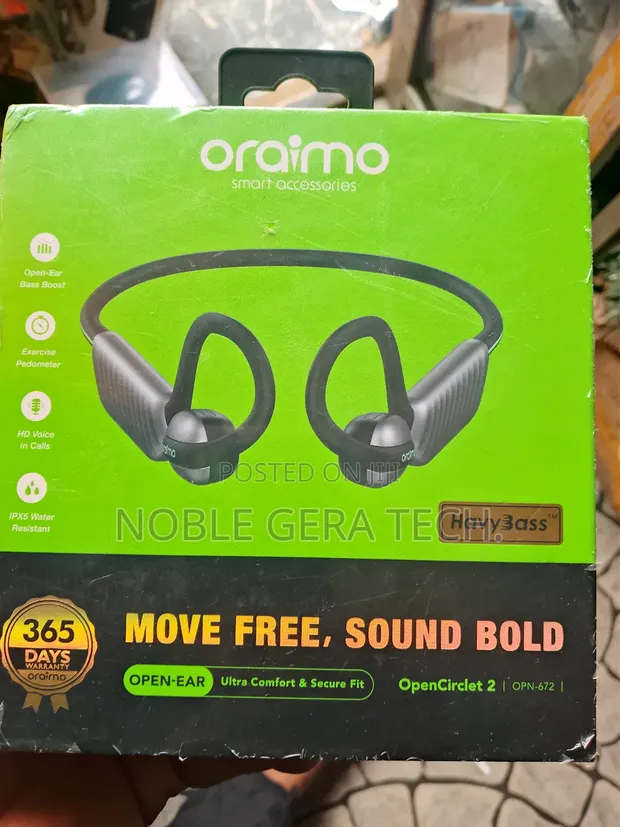 Oraimo Neckband Earbuds - Bass Mai Nauyi - 1