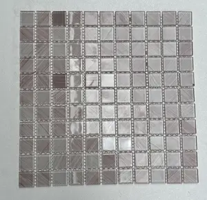 Beige Glass Mosaic Tiles (30x30cm)