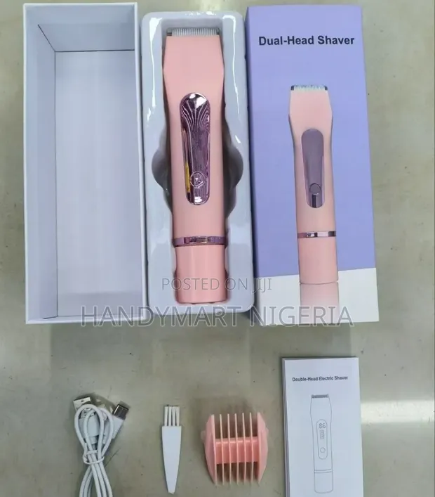 Shaver Mai Goge Guda Biyu Mai Sake Caji & Trimmer Tare Da Gashin Gashi - 1