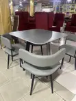 Four-Seater Dining Set with Marble Top Table - 3
