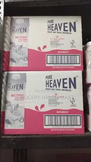 Pure Heaven Multifruit Juice Drink with Multivitamins, 8 x 1 Liter