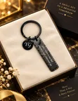 LR Engraved Black Flat Key Holder - 2