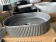 Bristan Oval Countertop Wash Hand Basin - Grey - 1