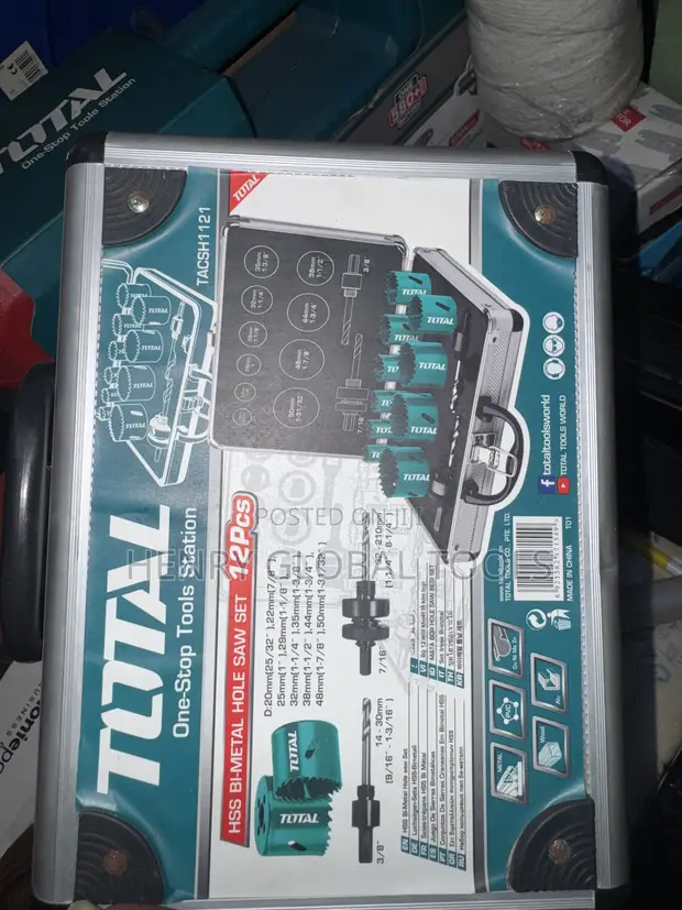 TOTAL HSS Bi-Metal Hole Saw Set - 12 Pieces - 1