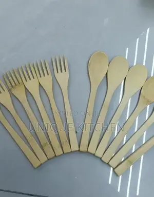 6pcs Bamboo Spoon and Fork Set