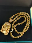 Twist Chain with Pendant - Gold & Silver - 1