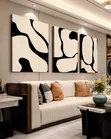 Modern Minimalist Wall Art Print - 3 Piece Set - 1