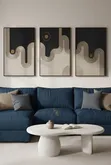 Modern Minimalist Wall Art Print - 3 Piece Set - 3