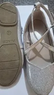 Mary Jane Flat Shoes with Criss-Cross Straps - Silver - 2