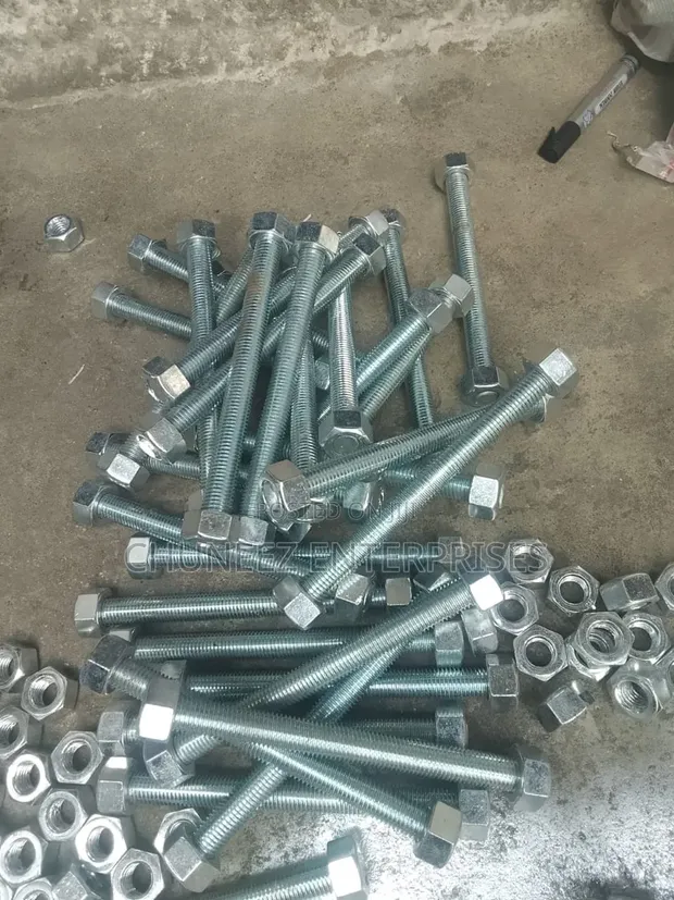 1 1/8" x 200mm Flange Bolt and Nuts - 1