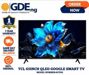 TCL 65-inch QLED Google Smart TV (65T6D)