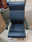 Executive Visitors Leather Chair - Black - 1