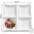 Moln 4-Section Divided Serving Plate - White - 2