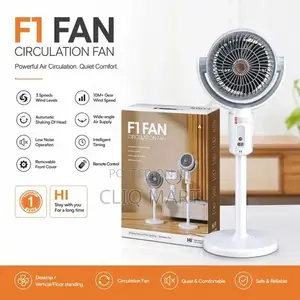 8-Inch Rechargeable Standing Fan with Remote Control