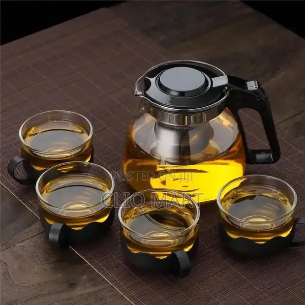 5-Piece Heat-Resistant Glass Tea Set - 1