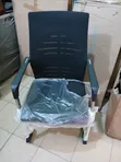 Executive Black Visitors Office Chair with Armrest - 1
