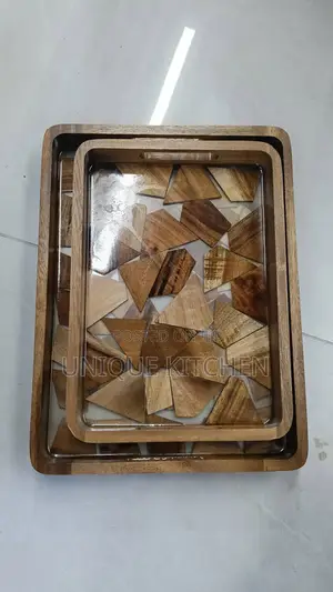 Set na 2 na Tray na Alatu na Acacia