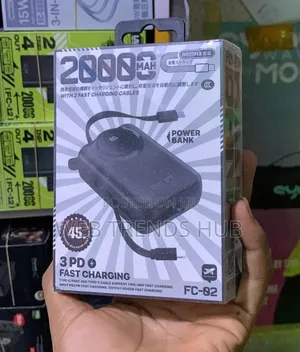Remax FC-02 20000mAh Power Bank with Dual Built-in Cables