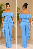 Ruffled Off-Shoulder Two-Piece Set - 1