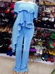 Ruffled Off-Shoulder Two-Piece Set - 2