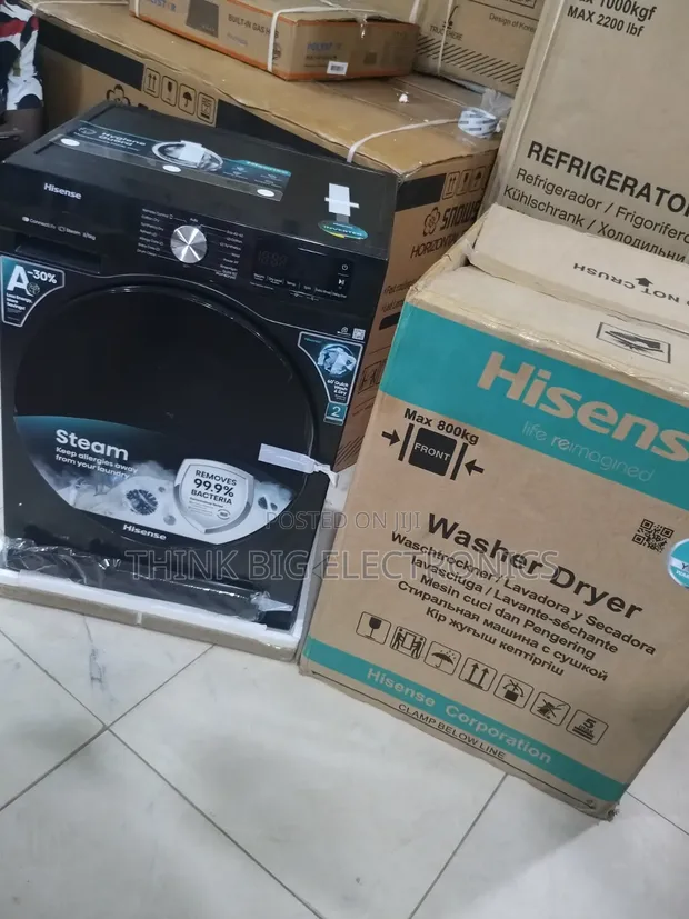 Hisense 8KG Front Load Fully Automatic Inverter Washing Machine - 1