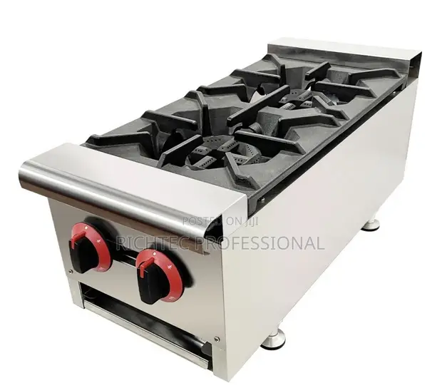 Commercial Double Burner Gas Stock Pot Stove - 1