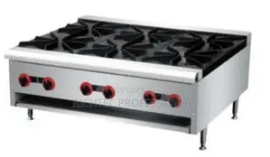 Commercial 6-Burner Gas Stove - Heavy Duty Countertop