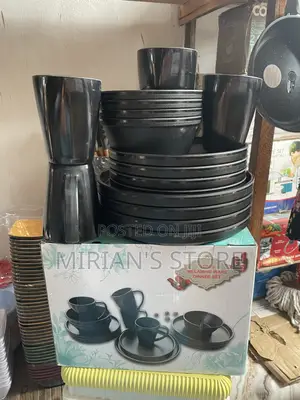 Set Dinare Na Melamine Bakar Launi Na Guda 16