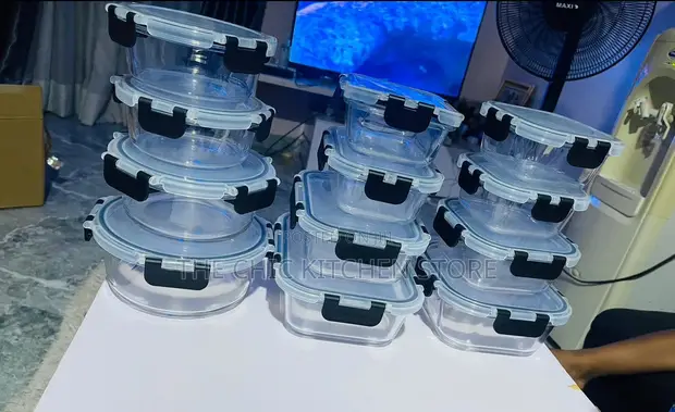 12-Piece Borosilicate Glass Food Storage Container Set - 1