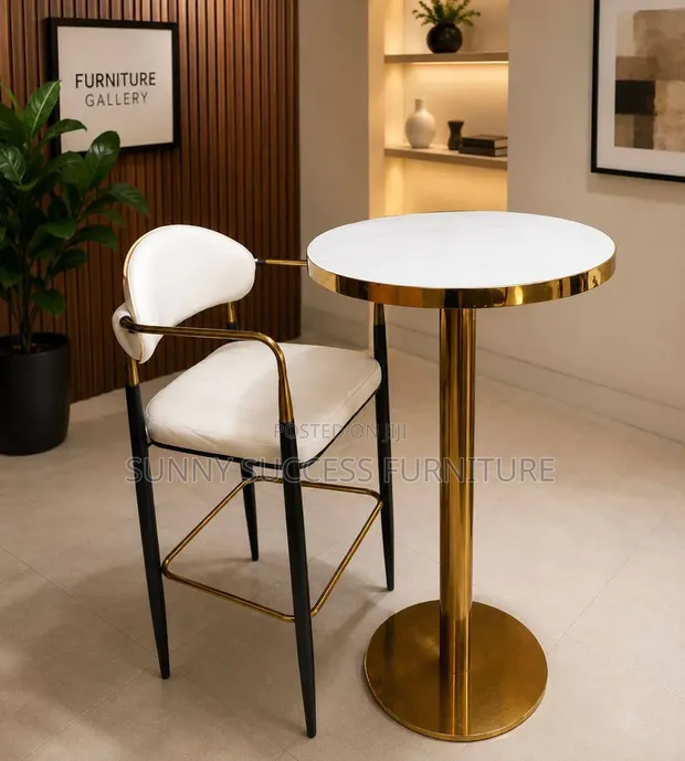 Dining Table with 2 Bar Stools - Brand New - 1