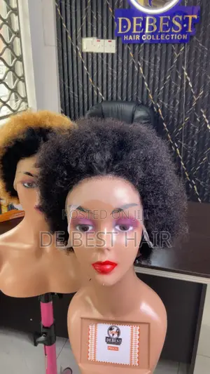 Gashin Mutum 100% Afro Wig - Baki & Ruwan kasa