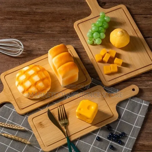 Square Wooden Food Platter - 1