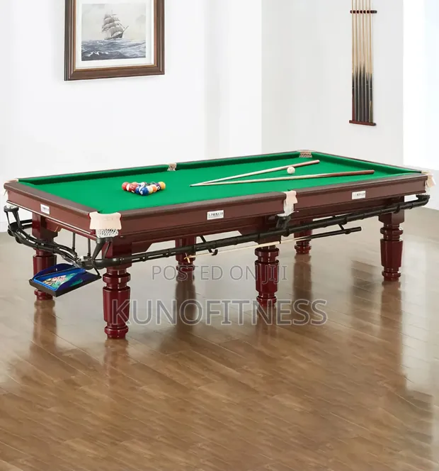 Sabon 9ft Marble Slate Billiard Snooker Table + Kayayyaki - 1