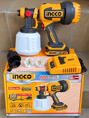 INGCO 20V Cordless Paint Spray Gun - 800ml/Min