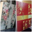 Stylish 3-Door Floral Wardrobe - 1