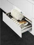 Premium Stainless Steel Kitchen Drawer Dish Rack Organizer - 1