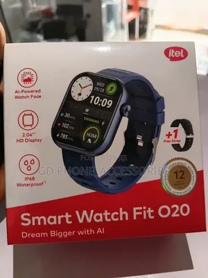 Original Itel Smart Watch FitO20 (2.04" HD Display) + Kyautar Strap